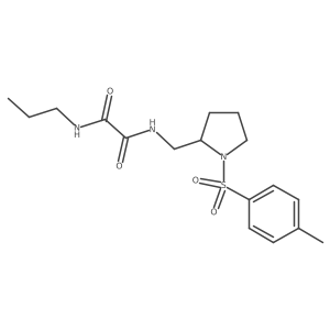 N1-propyl-N2-((1-tosylpyrrolidin-2-yl)methyl)oxalamide结构式