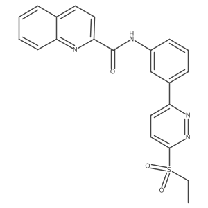 N-(3-(6-(ethylsulfonyl)pyridazin-3-yl)phenyl)quinoline-2-carboxamide结构式