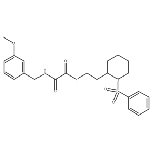 N1-(3-methoxybenzyl)-N2-(2-(1-(phenylsulfonyl)piperidin-2-yl)ethyl)oxalamide Structure