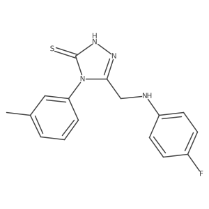 5-(((4-Fluorophenyl)amino)methyl)-4-(m-tolyl)-4H-1,2,4-triazole-3-thiol Structure