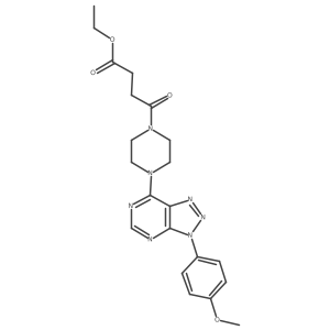 ethyl 4-(4-(3-(4-methoxyphenyl)-3H-[1,2,3]triazolo[4,5-d]pyrimidin-7-yl)piperazin-1-yl)-4-oxobutanoate Structure