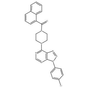 (4-(3-(4-chlorophenyl)-3H-[1,2,3]triazolo[4,5-d]pyrimidin-7-yl)piperazin-1-yl)(naphthalen-1-yl)methanone Structure