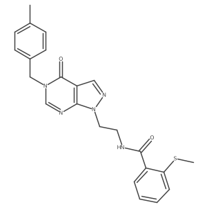 N-(2-(5-(4-methylbenzyl)-4-oxo-4,5-dihydro-1H-pyrazolo[3,4-d]pyrimidin-1-yl)ethyl)-2-(methylthio)benzamide Structure