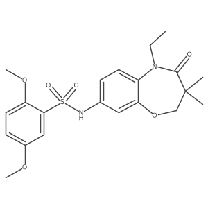 N-(5-ethyl-3,3-dimethyl-4-oxo-2,3,4,5-tetrahydrobenzo[b][1,4]oxazepin-8-yl)-2,5-dimethoxybenzenesulfonamide结构式