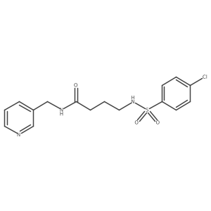 4-(4-chlorophenylsulfonamido)-N-(pyridin-3-ylmethyl)butanamide Structure