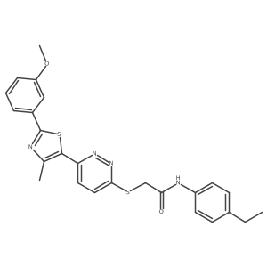 N-(4-ethylphenyl)-2-((6-(2-(3-methoxyphenyl)-4-methylthiazol-5-yl)pyridazin-3-yl)thio)acetamide Structure