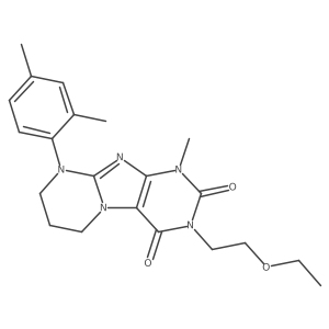 9-(2,4-dimethylphenyl)-3-(2-ethoxyethyl)-1-methyl-1H,2H,3H,4H,6H,7H,8H,9H-pyrimido[1,2-g]purine-2,4-dione结构式
