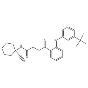 [(1-Cyanocyclohexyl)carbamoyl]methyl 2-{[3-(trifluoromethyl)phenyl]amino}pyridine-3-carboxylate Structure