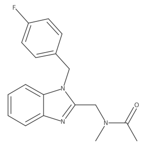 N-({1-[(4-fluorophenyl)methyl]benzimidazol-2-yl}methyl)-N-methylacetamide Structure