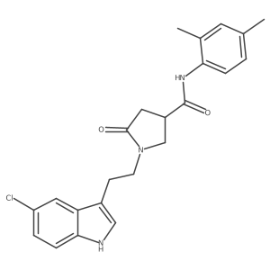 1-[2-(5-chloro-1H-indol-3-yl)ethyl]-N-(2,4-dimethylphenyl)-5-oxopyrrolidine-3-carboxamide结构式
