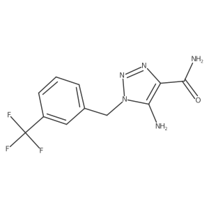 5-Amino-1-[[3-(trifluoromethyl)phenyl]methyl]triazole-4-carboxamide Structure