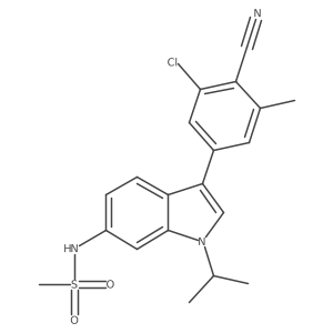 Methanesulfonamide, N-[3-(3-chloro-4-cyano-5-methylphenyl)-1-(1-methylethyl)-1H-indol-6-YL]-结构式