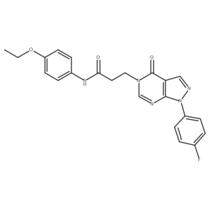 N-(4-ethoxyphenyl)-3-(1-(4-fluorophenyl)-4-oxo-1H-pyrazolo[3,4-d]pyrimidin-5(4H)-yl)propanamide Structure