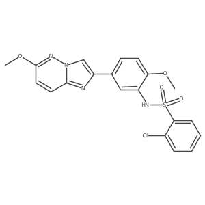 2-chloro-N-(2-methoxy-5-(6-methoxyimidazo[1,2-b]pyridazin-2-yl)phenyl)benzenesulfonamide Structure