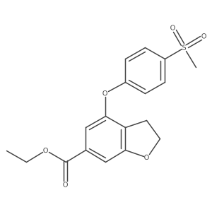 4-(4-Methanesulfonyl-phenoxy)-2,3-dihydro-benzofuran-6-carboxylic acid ethyl ester Structure