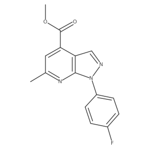 methyl 1-(4-fluorophenyl)-6-methyl-1H-pyrazolo[3,4-b]pyridine-4-carboxylate Structure