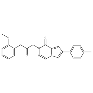 N-(2-methoxyphenyl)-2-(oxo-8-(p-tolyl)pyrazolo[1,5-d][1,2,4]triazin-1-yl)acetamide结构式
