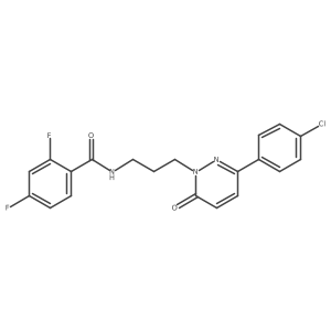 N-(3-(3-(4-chlorophenyl)-6-oxopyridazin-1(6H)-yl)propyl)-2,4-difluorobenzamide结构式