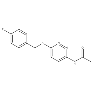 N-(6-((4-fluorobenzyl)thio)pyridazin-3-yl)acetamide Structure