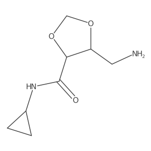 (4R,5S)-5-(aminomethyl)-N-cyclopropyl-1,3-dioxolane-4-carboxamide Structure