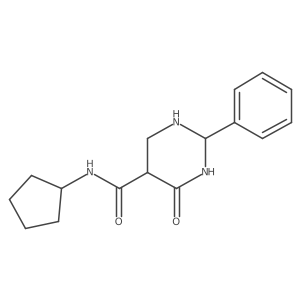 N-cyclopentyl-4-oxo-2-phenyl-1,3-diazinane-5-carboxamide Structure