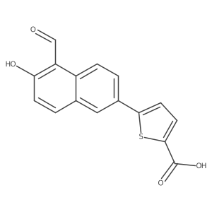 5-(5-Formyl-6-hydroxy-2-naphthalenyl)-2-thiophenecarboxylic acid Structure