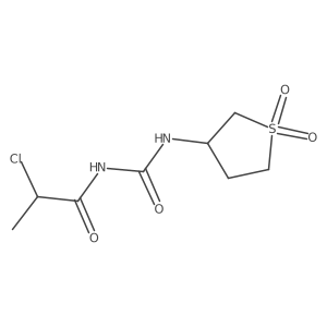 2-chloro-N-[(1,1-dioxothiolan-3-yl)carbamoyl]propanamide Structure