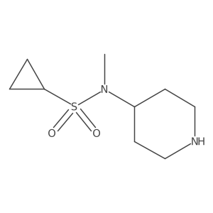N-methyl-N-(piperidin-4-yl)cyclopropanesulfonamide结构式