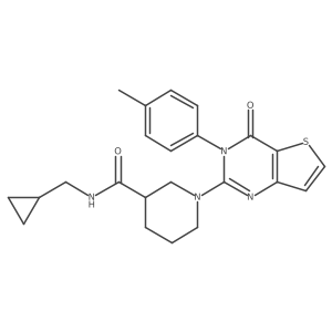 N-(cyclopropylmethyl)-1-[3-(4-methylphenyl)-4-oxo-3H,4H-thieno[3,2-d]pyrimidin-2-yl]piperidine-3-carboxamide Structure
