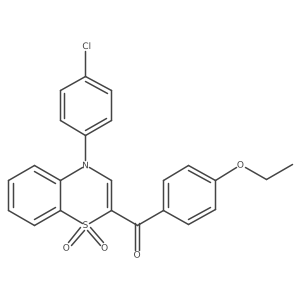 [4-(4-chlorophenyl)-1,1-dioxido-4H-1,4-benzothiazin-2-yl](4-ethoxyphenyl)methanone Structure