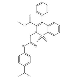 methyl 2-{2-[(4-isopropylphenyl)amino]-2-oxoethyl}-4-phenyl-2H-1,2-benzothiazine-3-carboxylate 1,1-dioxide Structure