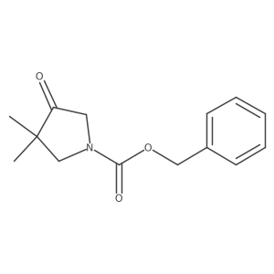 Benzyl 3,3-dimethyl-4-oxopyrrolidine-1-carboxylate结构式
