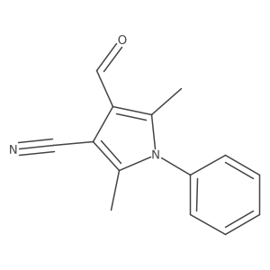 4-Formyl-2,5-dimethyl-1-phenyl-1H-pyrrole-3-carbonitrile结构式