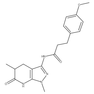 N-(1,5-dimethyl-6-oxo-4,5,6,7-tetrahydro-1H-pyrazolo[3,4-b]pyridin-3-yl)-3-(4-methoxyphenyl)propanamide Structure
