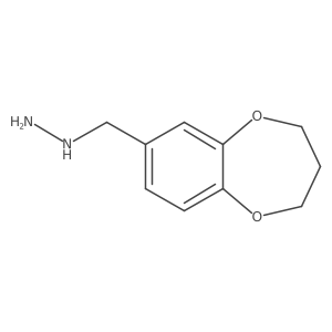 3,4-dihydro-2H-1,5-benzodioxepin-7-ylmethylhydrazine结构式