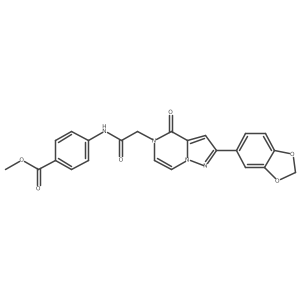 methyl 4-({[2-(1,3-benzodioxol-5-yl)-4-oxopyrazolo[1,5-a]pyrazin-5(4H)-yl]acetyl}amino)benzoate Structure