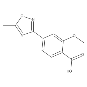 2-Methoxy-4-(5-methyl-1,2,4-oxadiazol-3-yl)benzoic acid结构式