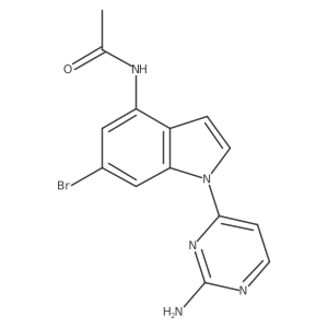 N-(1-(2-aminopyrimidin-4-yl)-6-bromo-1H-indol-4-yl)acetamide结构式
