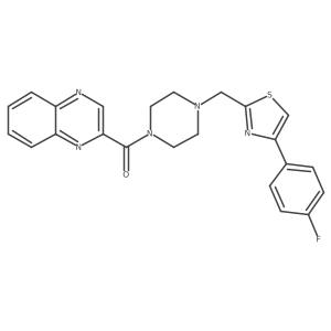 (4-((4-(4-Fluorophenyl)thiazol-2-yl)methyl)piperazin-1-yl)(quinoxalin-2-yl)methanone结构式