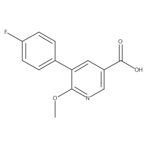5-(4-Fluorophenyl)-6-methoxy-3-pyridinecarboxylic acid结构式