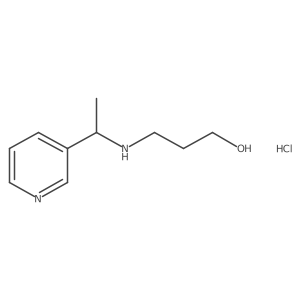 3-(1-Pyridin-3-ylethylamino)propan-1-ol;hydrochloride Structure