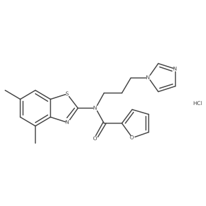 N-(3-(1H-imidazol-1-yl)propyl)-N-(4,6-dimethylbenzo[d]thiazol-2-yl)furan-2-carboxamide hydrochloride Structure