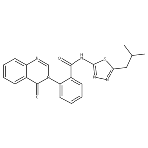 N-[(2Z)-5-(2-methylpropyl)-1,3,4-thiadiazol-2(3H)-ylidene]-2-(4-oxoquinazolin-3(4H)-yl)benzamide Structure