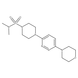 N,N-dimethyl-4-(6-morpholinopyridazin-3-yl)piperazine-1-sulfonamide结构式