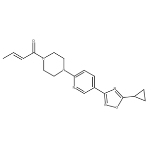 (Z)-1-(4-(5-(5-cyclopropyl-1,2,4-oxadiazol-3-yl)pyridin-2-yl)piperazin-1-yl)but-2-en-1-one Structure