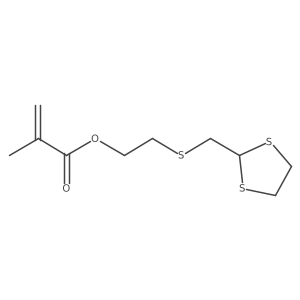 2-(((1,3-Dithiolan-2-yl)methyl)thio)ethyl methacrylate结构式