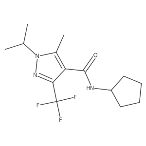 N-cyclopentyl-1-isopropyl-5-methyl-3-(trifluoromethyl)-1H-pyrazole-4-carboxamide Structure