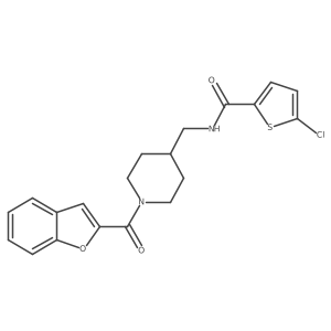 N-{[1-(1-benzofuran-2-carbonyl)piperidin-4-yl]methyl}-5-chlorothiophene-2-carboxamide Structure
