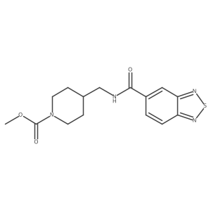 Methyl 4-((benzo[c][1,2,5]thiadiazole-5-carboxamido)methyl)piperidine-1-carboxylate Structure
