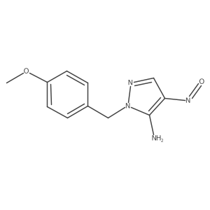 1-(4-methoxybenzyl)-4-nitroso-1H-pyrazol-5-amine结构式
